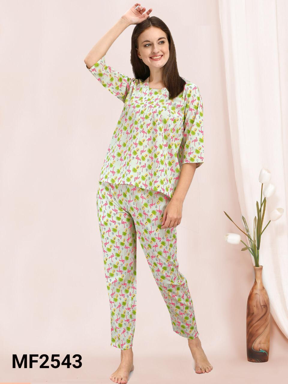 Women Mesmora Khadi Night Dress...