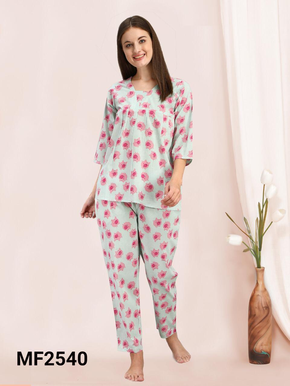 Women Mesmora Khadi Night Dress...