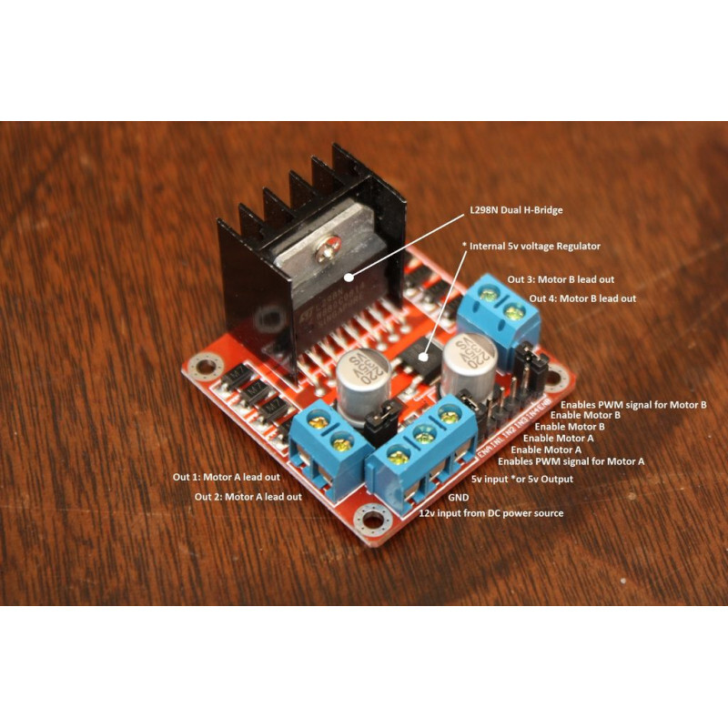 L298 2a Dual Motor Driver Module With Pwm Control