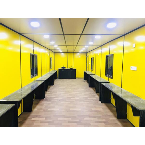 Glazed Tile Portable Glass Office Cabin