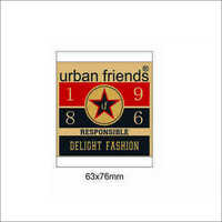 आयताकार 63X76 मिमी परिधान लेबल