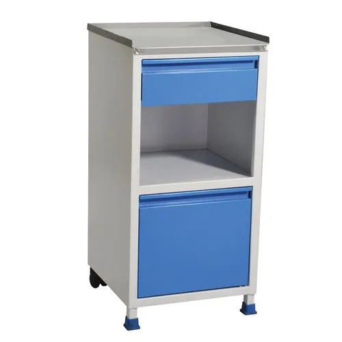 Bed Side Locker (Deluxe) - Color: White & Blue