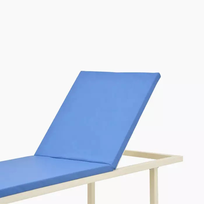 Examination Table - Stainless Steel, Standard Size, Blue Color | Durable, Polished Finish, Non-folding Design For Medical Use