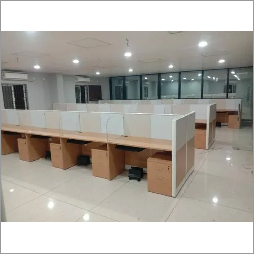 Modular Office Workstations - 10mm Gloss Wood Finish, Modern Design, Durable Steel Frame