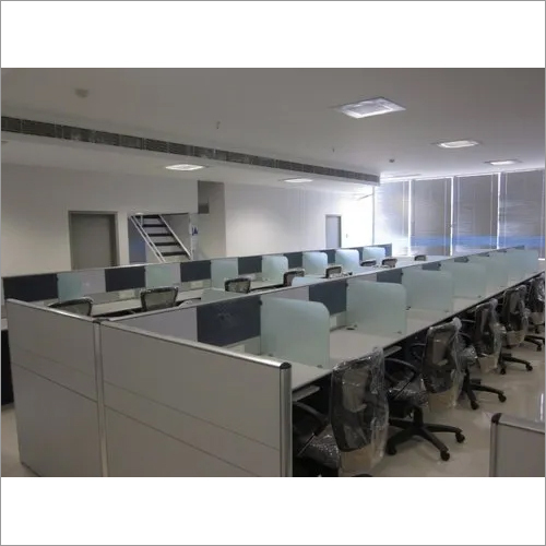 45mm Modular Office Workstation - Fibre-Reinforced Plastic, 4ft Height , Modern Appearance, Durable Wood and Steel Design