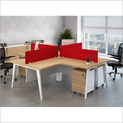 Open Desk Computer Workstation - Wooden, 2 Feet High, Modular Design With Efficient Storage Space | Comfortable Design For Office Use