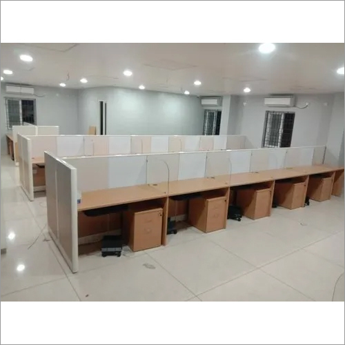 Modular Office Workstations - 10mm Gloss Wood Finish, Modern Design, Durable Steel Frame