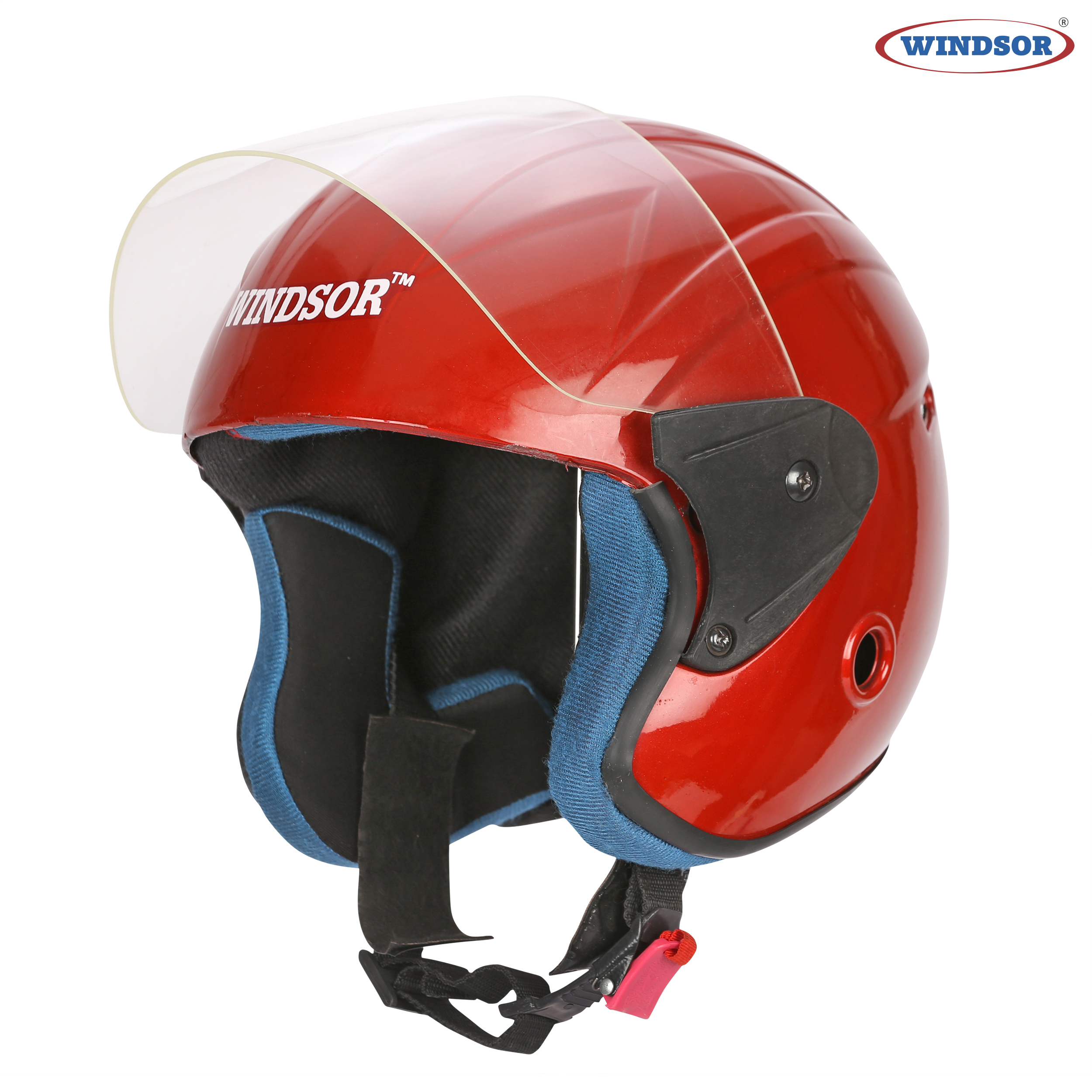 Windsor Lovely Open Face Navi Helmets - Ppcp Material, 10x8x10 Inch Size | Available In Silver, Silver Black, Red, Blue With 700g Lightweight Design