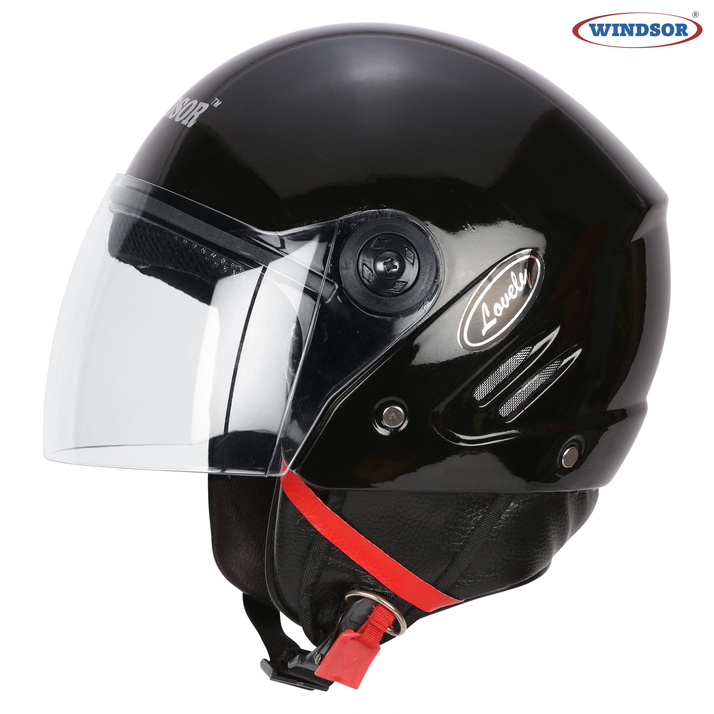 Windsor Lovely Painted Open Face Helmet - Ppcp Material 580 Mm Size 10x13x9 Inches Dimensions Silver Silver Black Red Blue Colors | Robust Structure Unisex Half Face Design Motorcycle Helmet