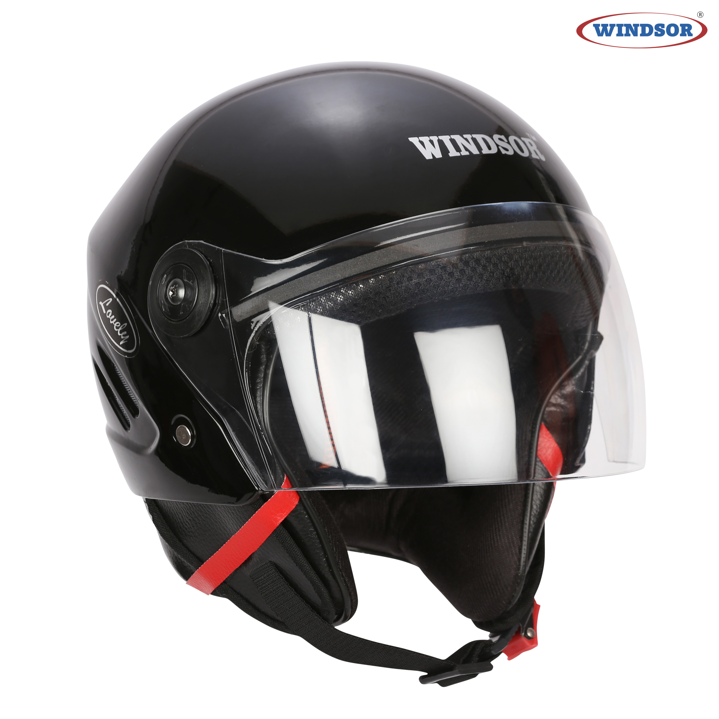 Windsor Lovely Painted Open Face Helmet - Ppcp Material 580 Mm Size 10x13x9 Inches Dimensions Silver Silver Black Red Blue Colors | Robust Structure Unisex Half Face Design Motorcycle Helmet