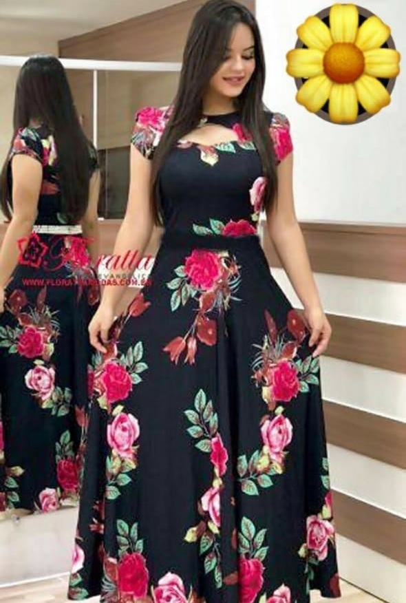 Heavy Print Gown - Heavy Crepe, Size L-40 Xl-42 Xxl-44, Length 50 Inches , Short Sleeve, Washable, Digitally Printed Design In 5 Trendy Colors