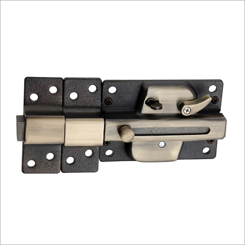 ब्रास एंटीक ब्लास्टिंग 4 टर्न ट्रिगॉन ब्लैक डोर लॉक