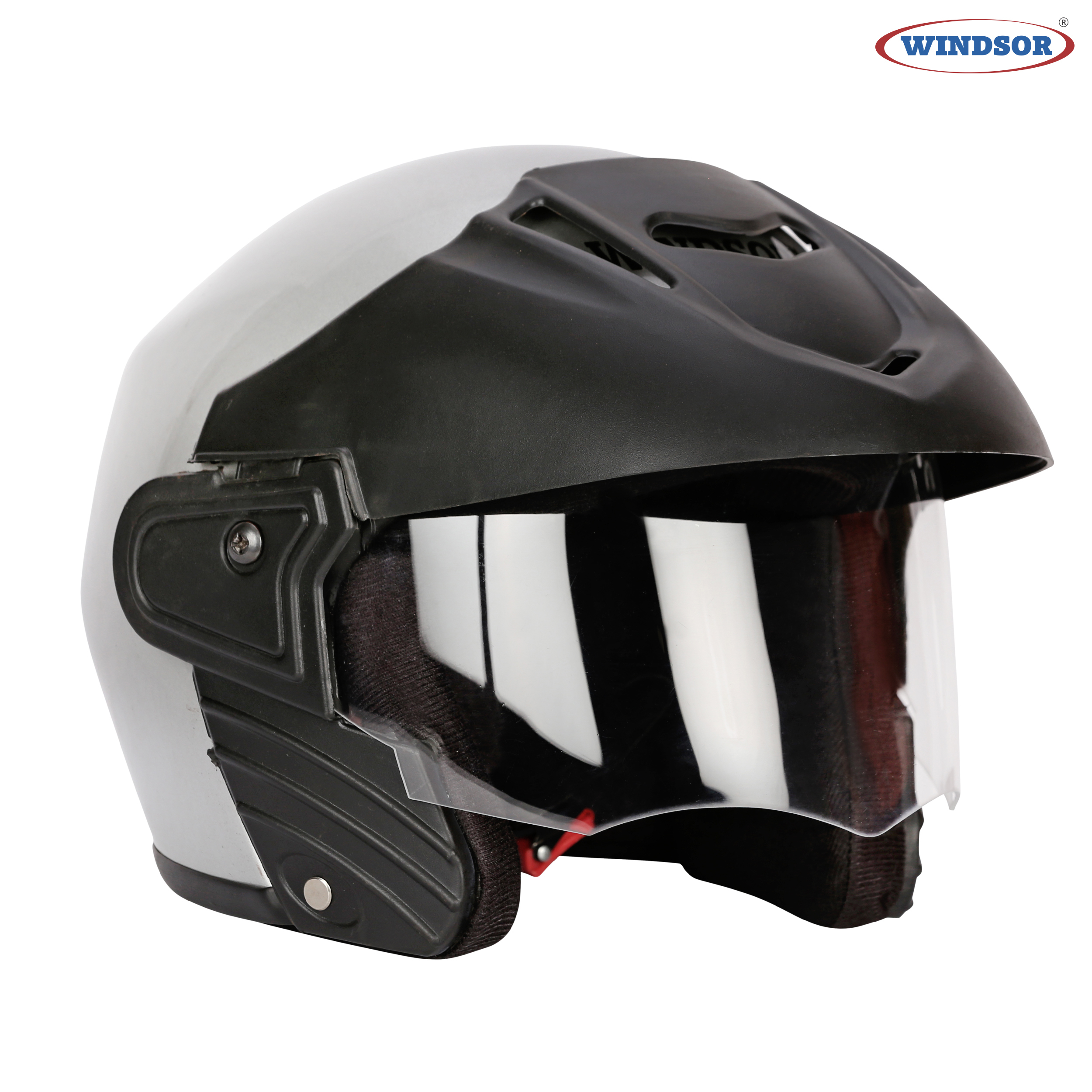 Silver Windsor Dash Lovely Open Face Helmets