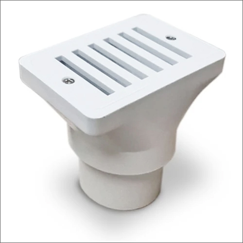 White Swimming Pool Rectangular Main Drain