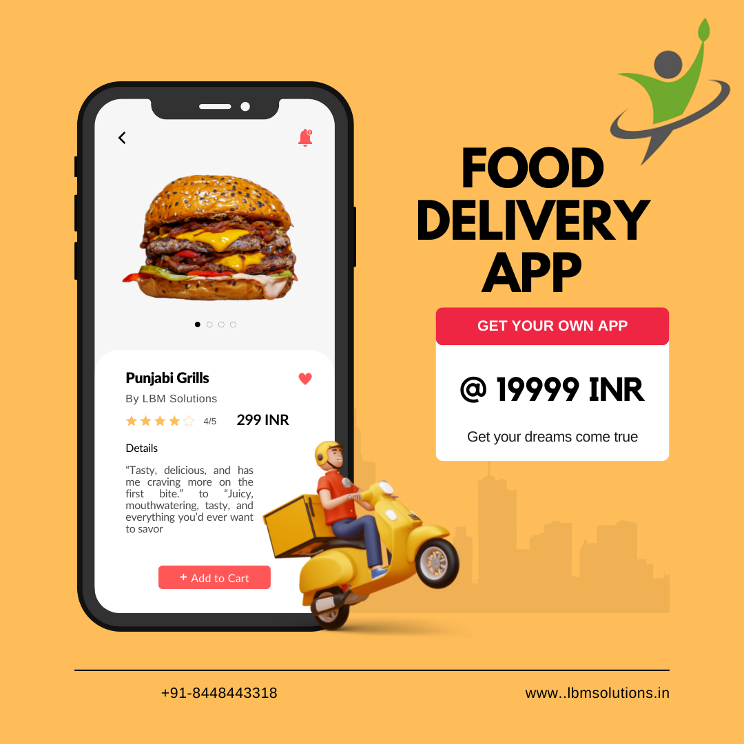 Food Delivery App - User-friendly Interfaces, 24/7 Customer Support, Multiple Payment Gateways, Customizable Design, Delivery App, Restaurant Listing