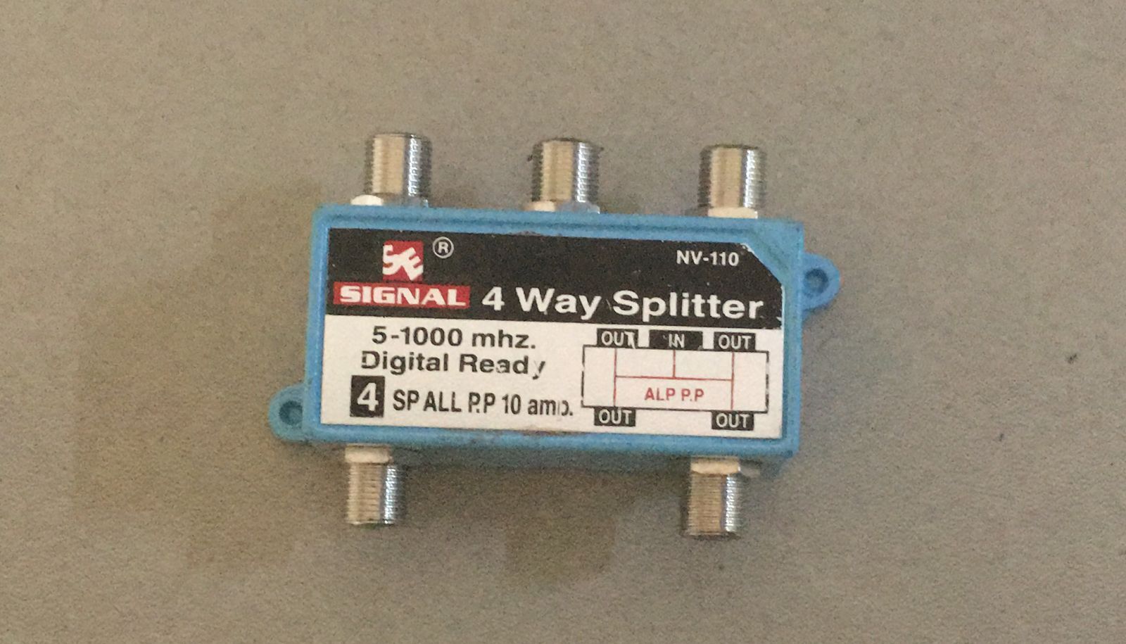Indoor Splitter - High Quality F-type Connectors, One Port & All Port Powerpass For Cable Tv