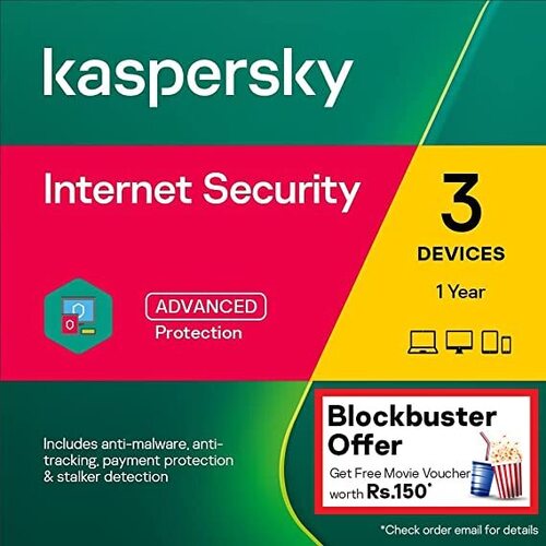 Kaspersky इंटरनेट सुरक्षा नवीनतम संस्करण 3 उपयोगकर्ता 1 वर्ष