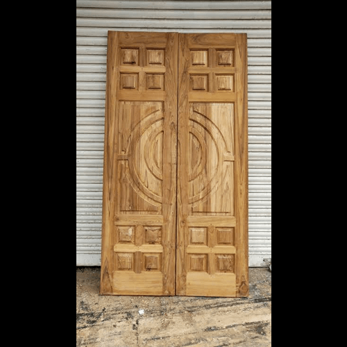 Teak Door - Customizable 2 Inches Thick | Polished Finish, Durable Material, Elegant Design, Weather Resistant, Insulation, Privacy, Security