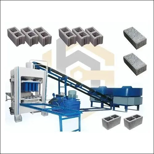 Fully Automatic Brick Machine - Concrete Material, High Durability, Blue Color | Hydraulic Pressure Method, Plc Control, 1200 Rpm Vibration Frequency