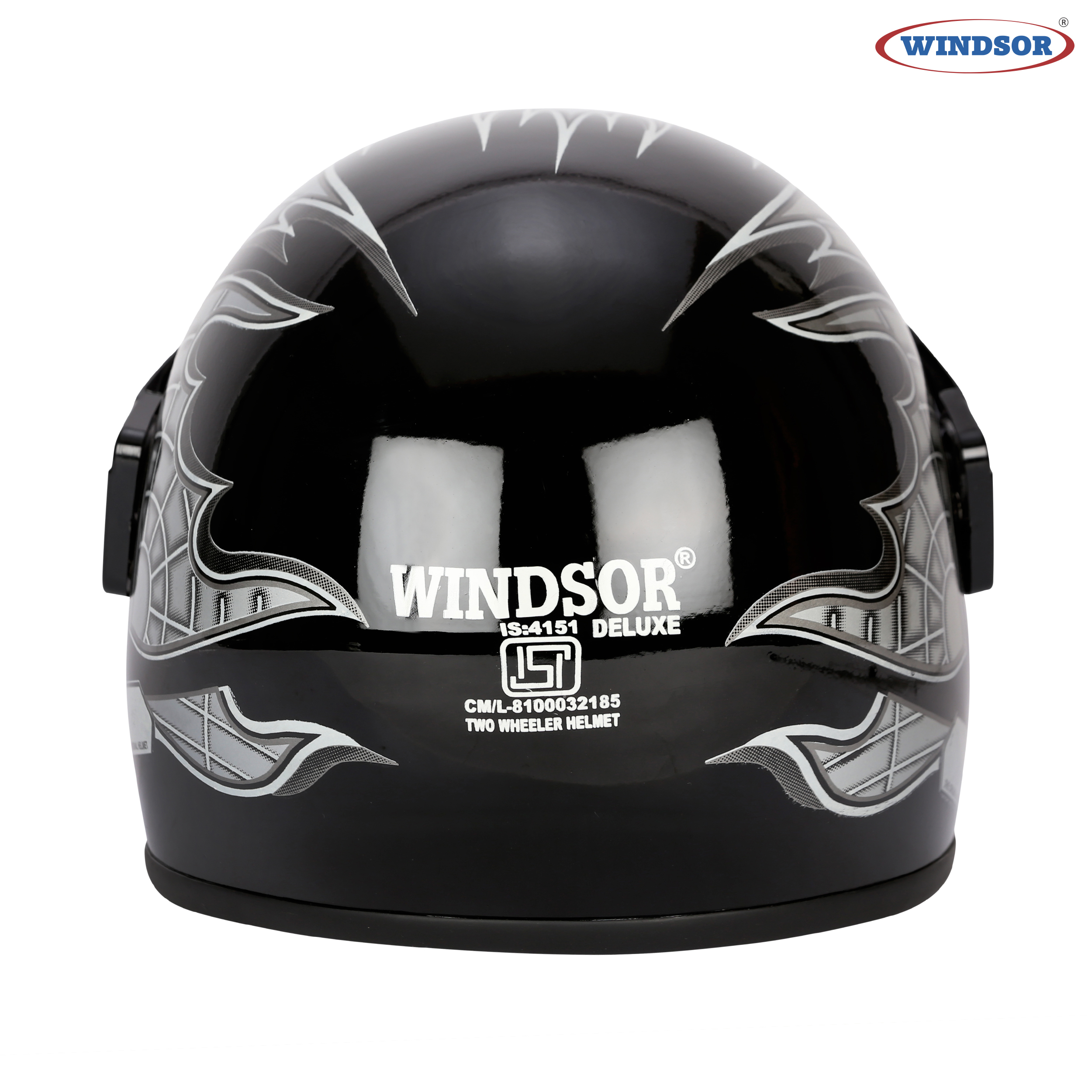 Silver Windsor Acrylic Visor Full Face Deluxe Helmet