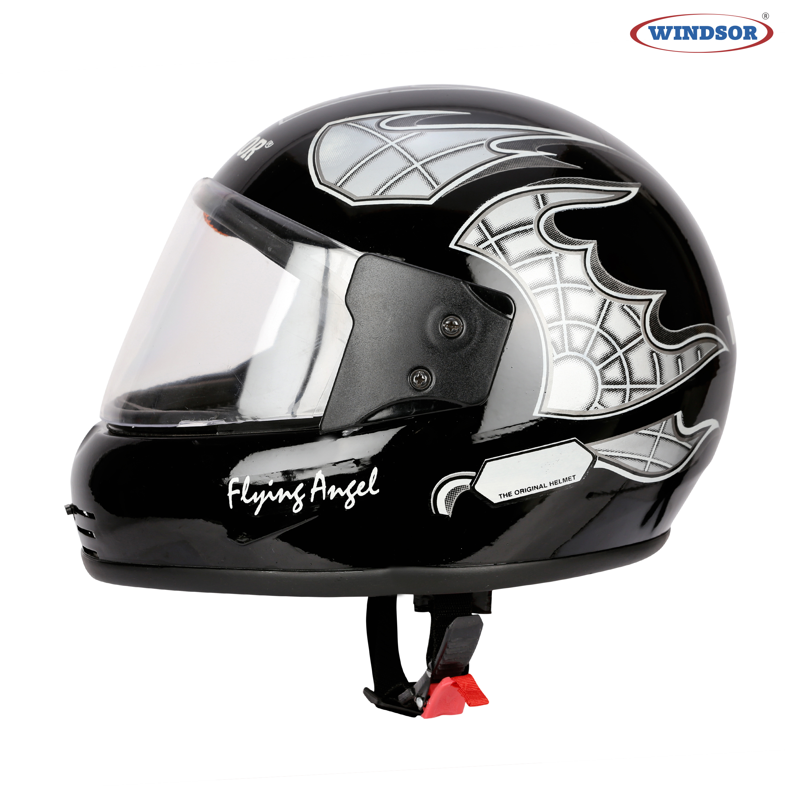 Silver Windsor Acrylic Visor Full Face Deluxe Helmet