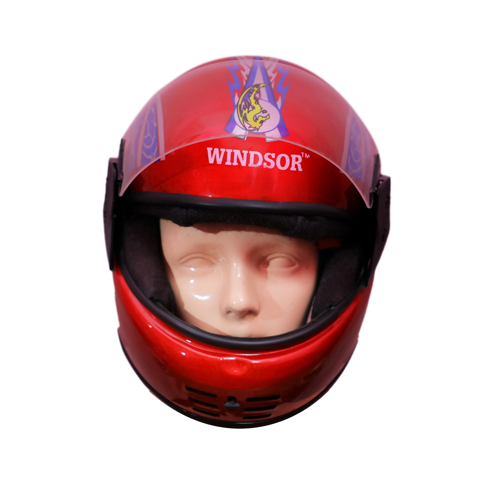 Windsor Acrylic Visor Full Face Six Jaali Graphics Helmet - Ppcp, 11x8x9 Inch, Assorted Color | Robust Structure, Durable, Unbreakable Face And Head Shield