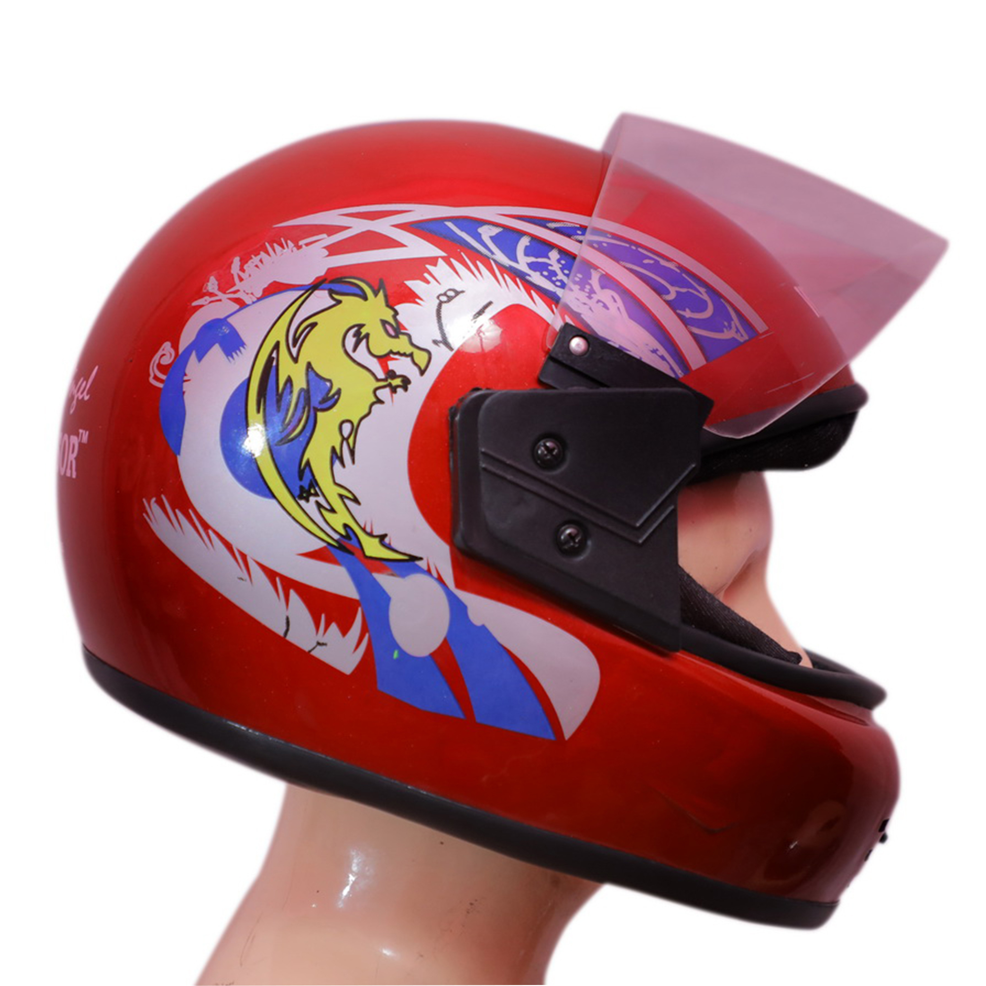 Windsor Acrylic Visor Full Face Six Jaali Graphics Helmet - Ppcp, 11x8x9 Inch, Assorted Color | Robust Structure, Durable, Unbreakable Face And Head Shield