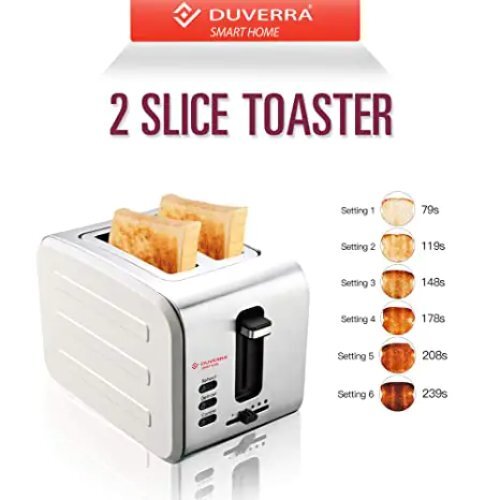 Stainless Steel 2 Slice Pop-up Toaster