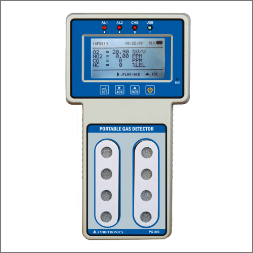 प्लास्टिक 8 चैनल पोर्टेबल गैस डिटेक्टर
