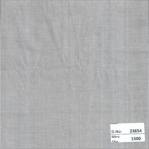 23654 58 Inch Strips Fabrics - 1500 Mtrs | 100% Cotton, Grey Stripe Yarn Dyed Fabrics, Suitable for All Seasons