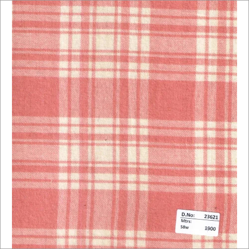 Cotton Twill Checks Fabric - 58 Inch Width, 1900 Mtrs Length, Washable for All Seasons