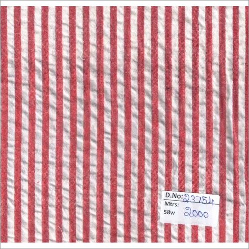 लाल 23754 58 इंच सीयर सॉकर स्ट्राइप्स फ़ैब्रिक - 2000 मीटर