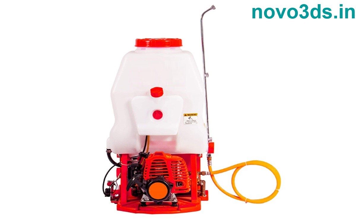 Red Knapsack Power Sprayer 4 Stroke Petrol Engine 15 Liters