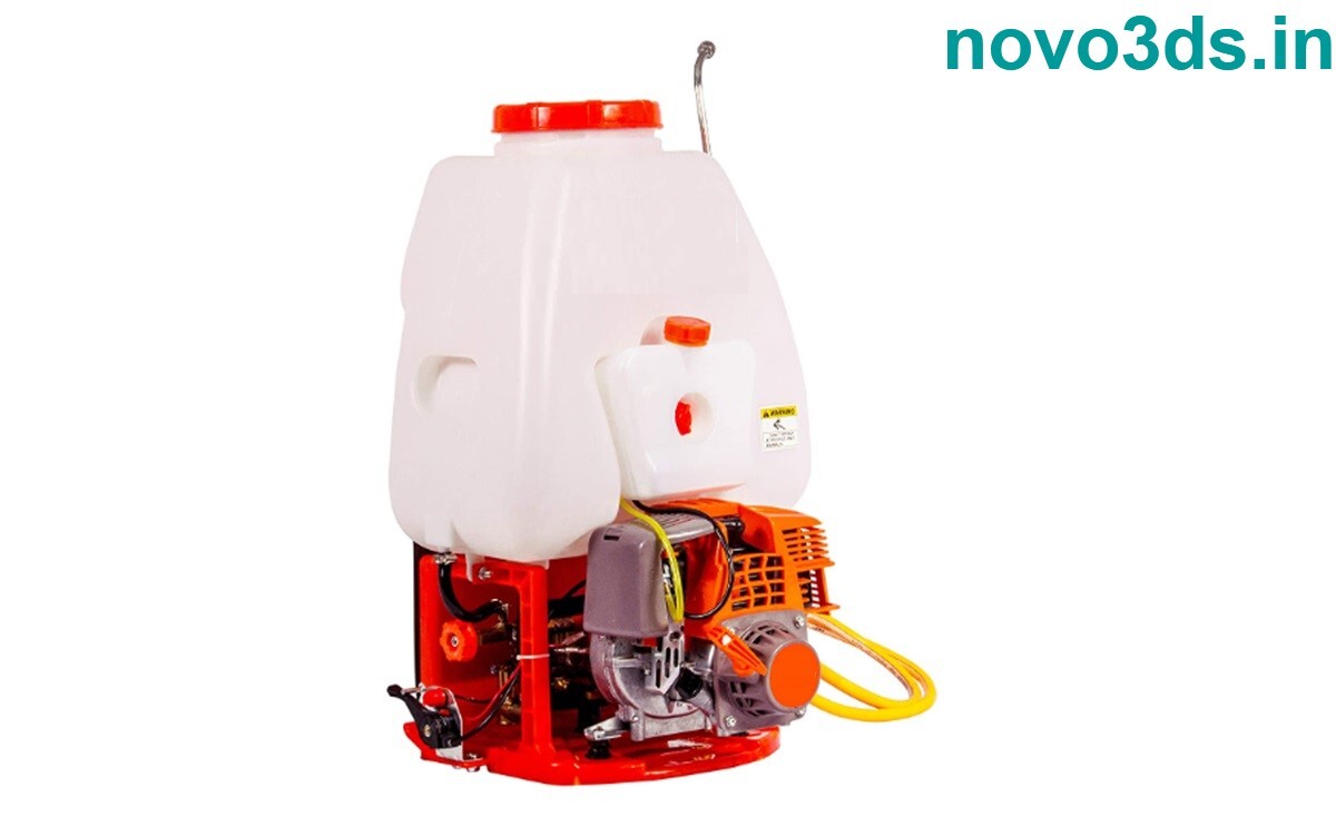 Red Knapsack Power Sprayer 4 Stroke Petrol Engine 15 Liters