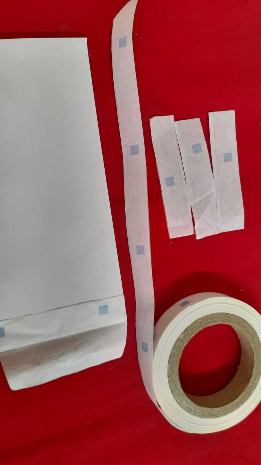Hot Melt Adhesive Envelope Cover Release Paper - Silicon Coated, 15-20 Mm Width Roll, Plain White | Anti Curl, Greaseproof, Moisture Proof