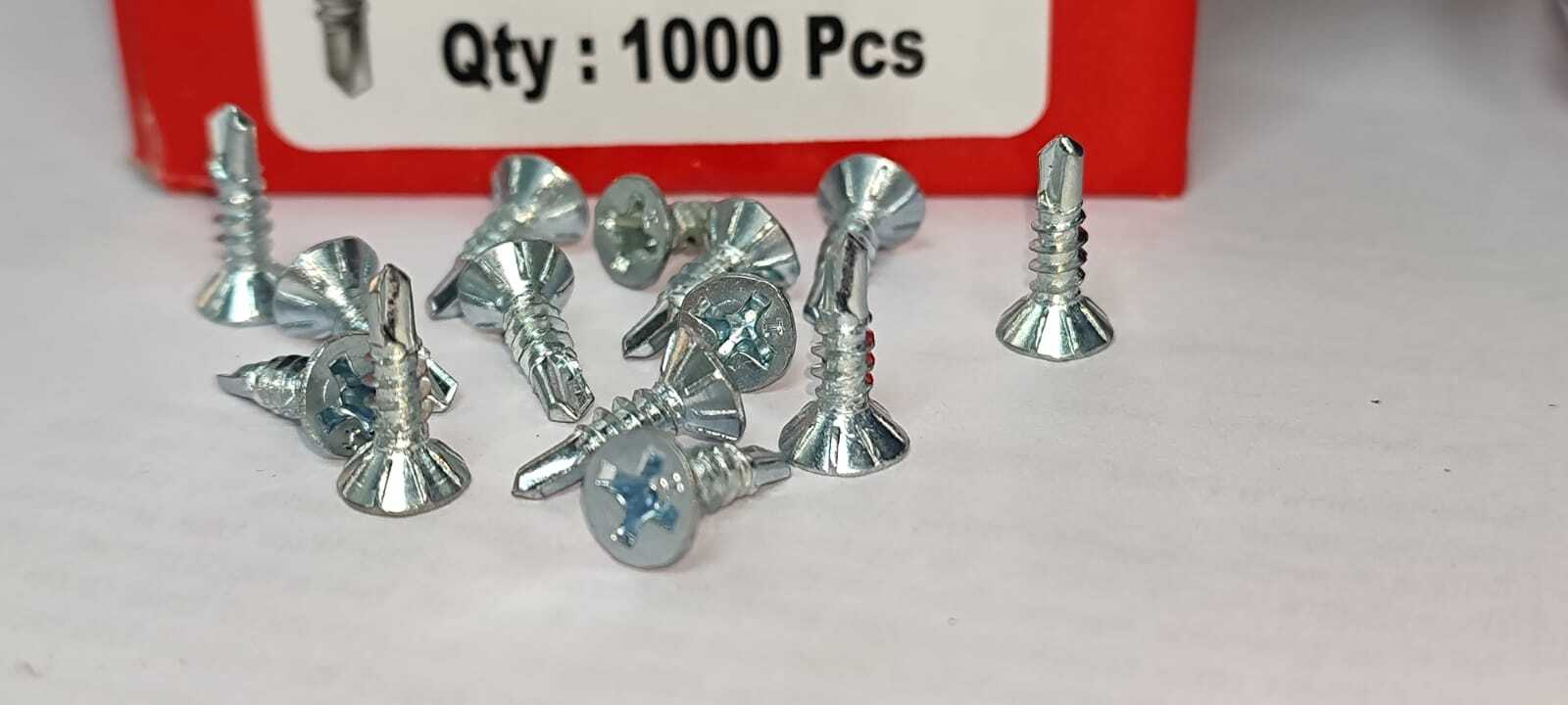 Csk Self Drilling Screw - Color: White Zinc