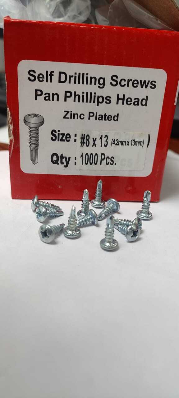Pan Head Screw - Color: White Zinc