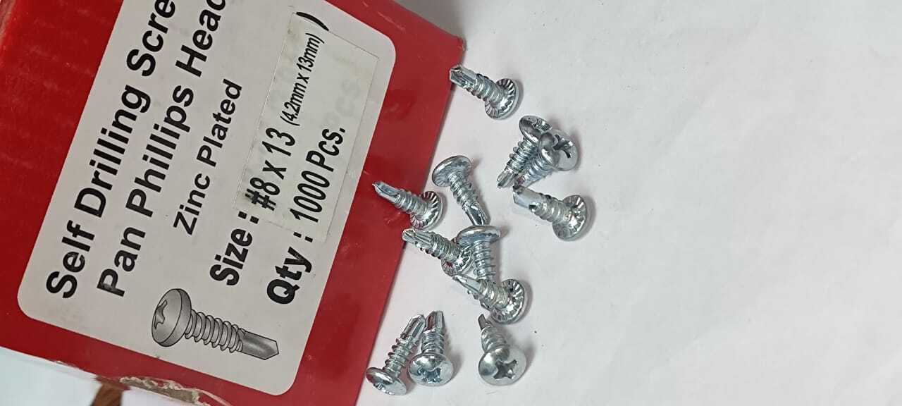 Pan Head Screw - Color: White Zinc