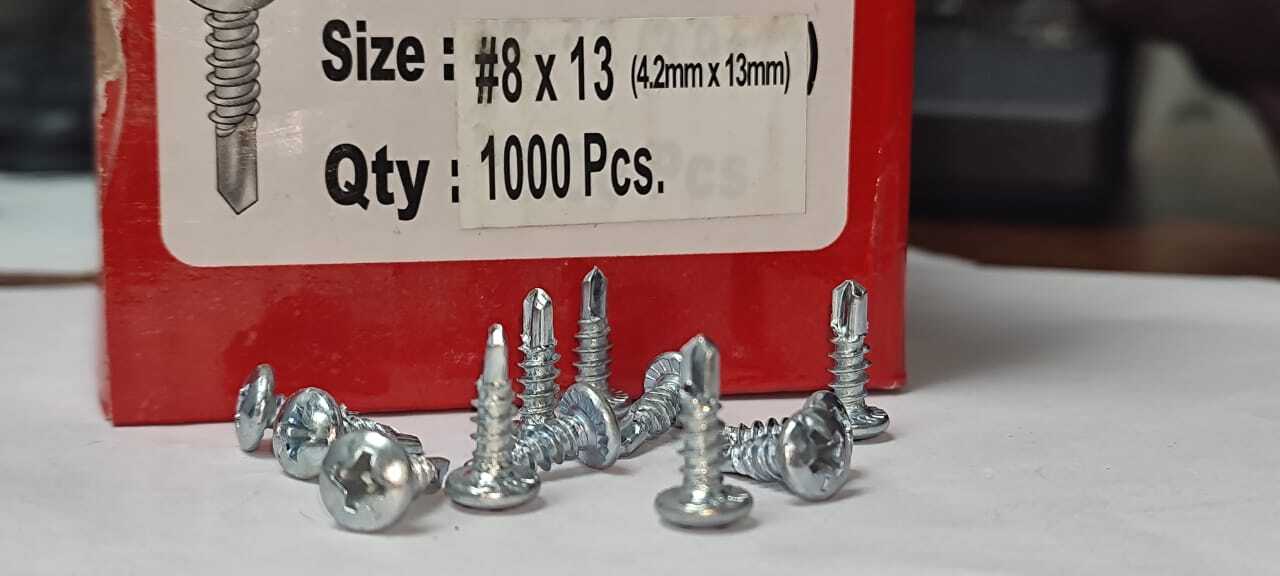 Pan Head Screw - Color: White Zinc