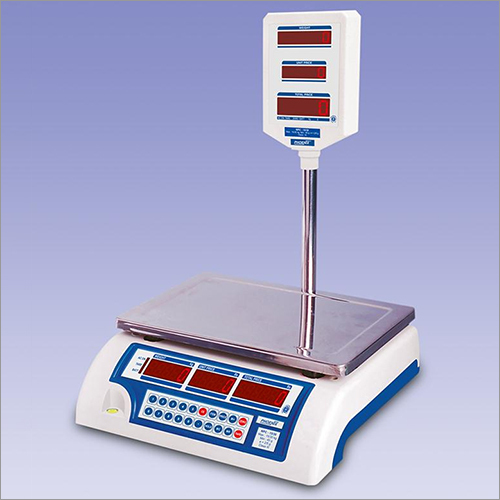 White And Blue Bill Printing Tabletop Scale