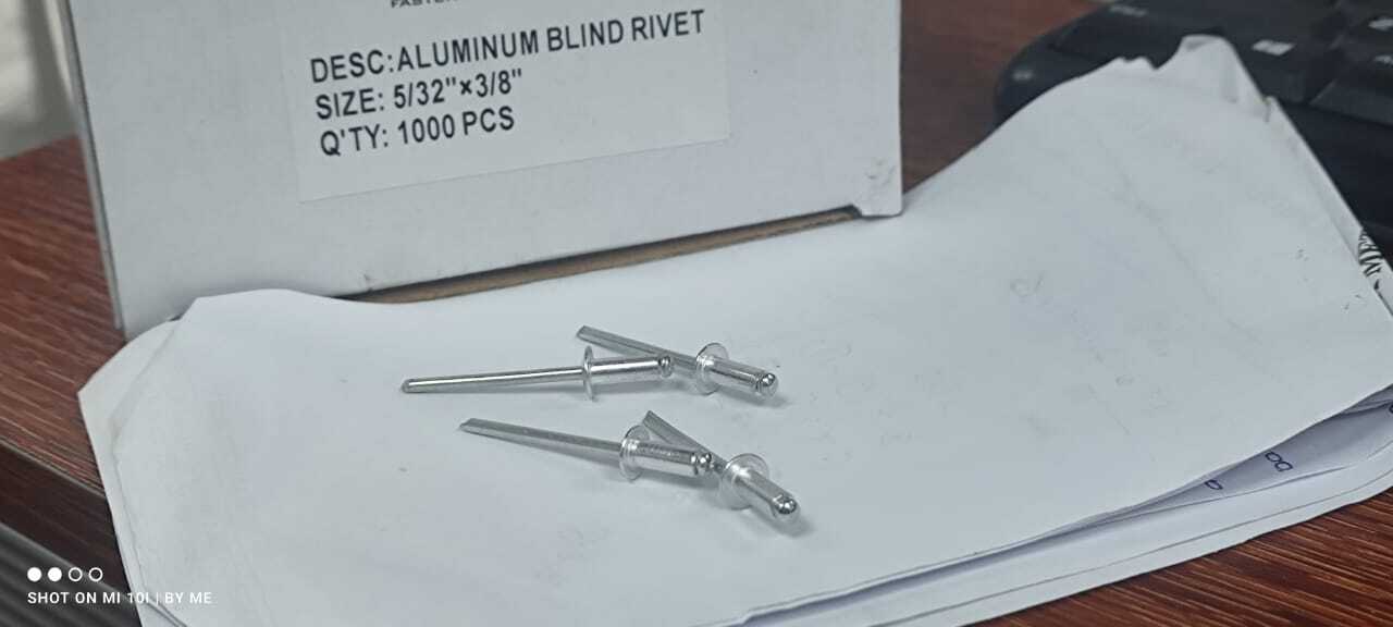 Blind Rivets - Aluminum & Steel, 1/8 To 3/16 Inches Sizes, Corrosion Resistant, Light Weight, Easy To Fix With Dome Head Design