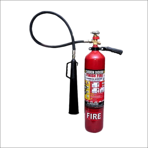 Carbon Dioxide Fire Extinguisher - Mild Steel Material, Red Color | 1-Year Warranty, Ideal for Commercial and Industrial Fire Safety Use
