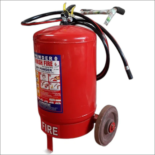 Red 25Kg Trolly Type Abc Pressure Finish Fire Extinguisher