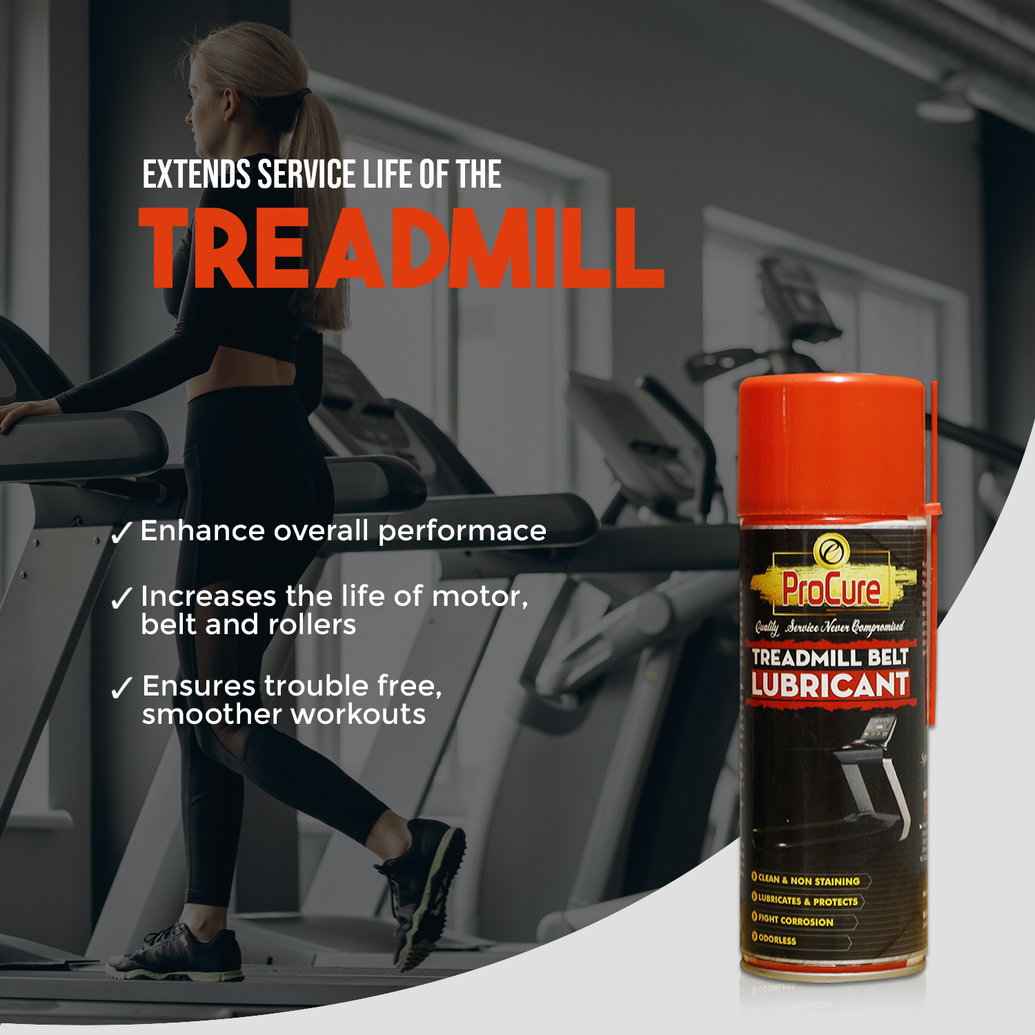 Treadmill Belt Lubricant Spray Application: Commercial