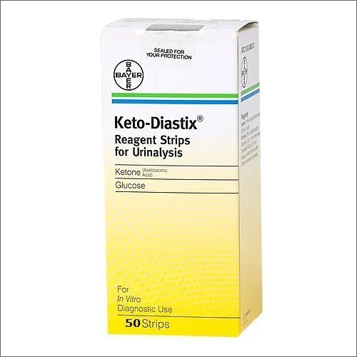 Paper Bayer Keto Diastix Reagent 50 Strips For Urinalysis - Grade: Industrial