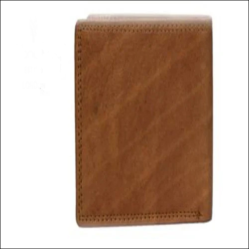 Men's Bi-fold Leather Wallet - Tan Leather, Brown Color | Industrial Usage, Premium Quality Design