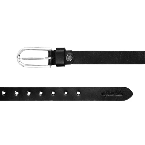 Men's Plain Black Leather Belt - Industrial Quality | Durable Leather Material Versatile Design Suitable For Everyday Use
