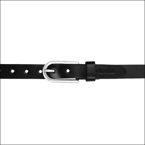 Men's Plain Black Leather Belt - Industrial Quality | Durable Leather Material Versatile Design Suitable For Everyday Use
