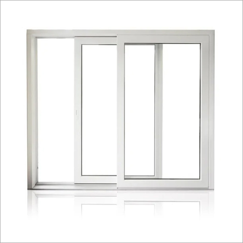 Aluminum Office Sliding Window - Toughened Glass 5mm, White Powder Coated Finish , Vertical Opening, Residential and Commercial Use