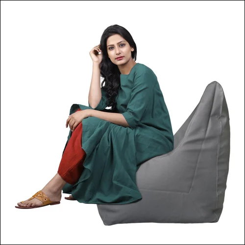 Black Bean Bags - Rexine Material, All Sizes Available, Matte Black Finish | Plain Design, Comfortable Fabric, Suitable For Any Space